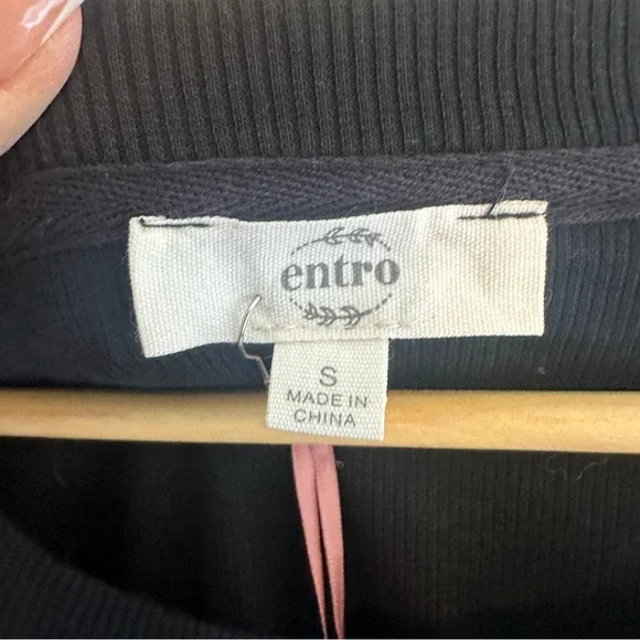 Entro Black Feeling Alright Size Small MODERN MINIMAL BLACK MINI DRESS - Picture 7 of 11